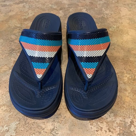 CROCS Shoes - Crocs Thong Sandals Dual Crocs Comfort W9